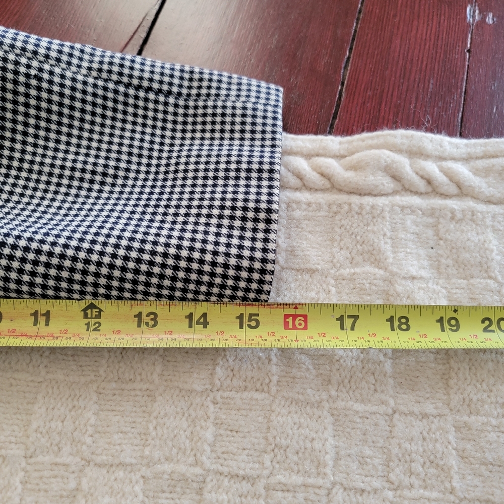 VINTAGE Micro Houndstooth Wool Long Riding Trench Coat Womens S/M Black ivory - Picture 8 of 14
